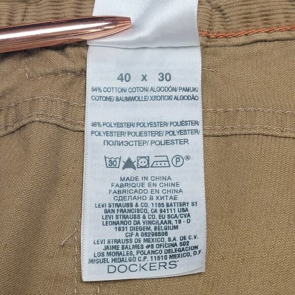 Dockers Corduroy Pants Light Tan Straight Fit 40 x 30 - Picture 16 of 16